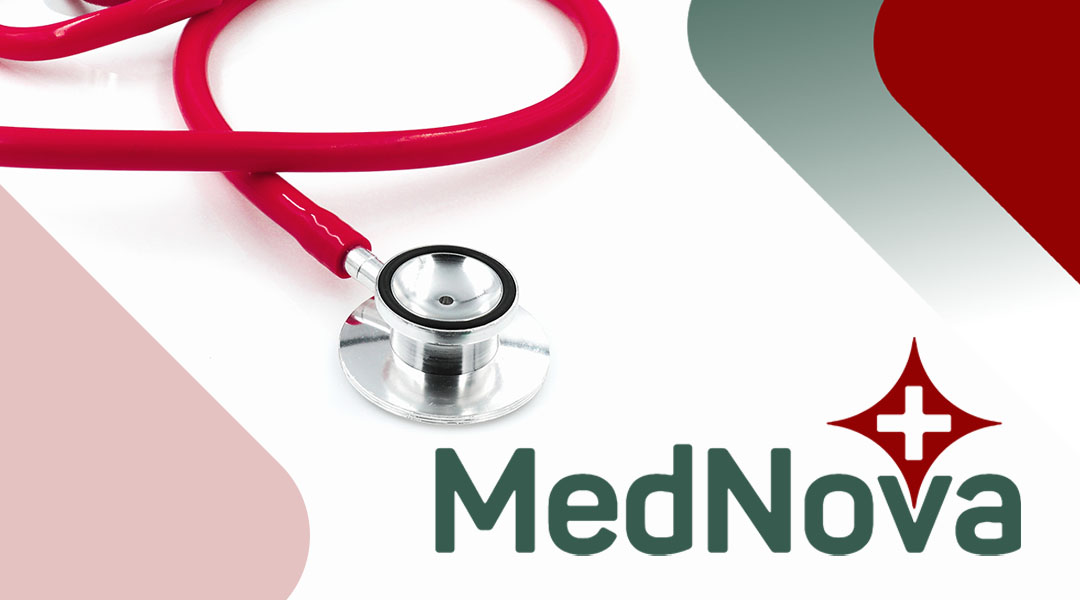 Our doctors header image with stethoscope and MedNova logo